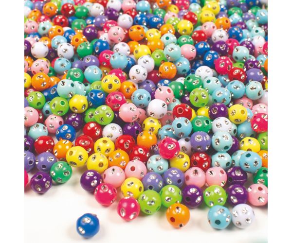 PlayBox: Set de mărgele cu strasuri, 1000 de bucăți, 8mm