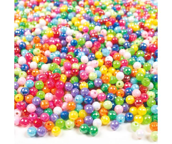 PlayBox: Set de mărgele de cristal din plastic, 2000 bucăți, 6mm