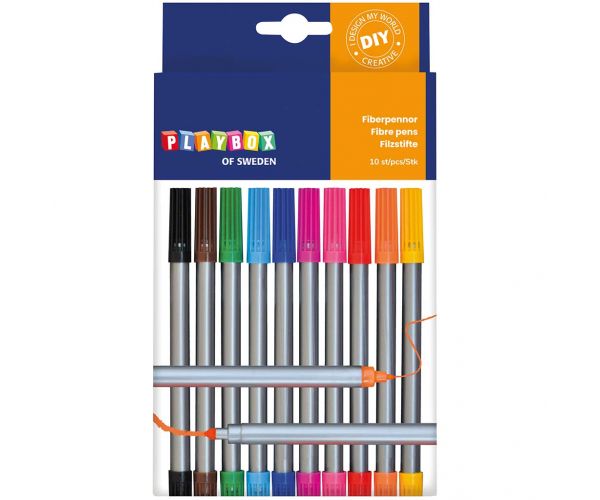 PlayBox: Set de markere cu două vârfuri, pachet de 10 bucăți.