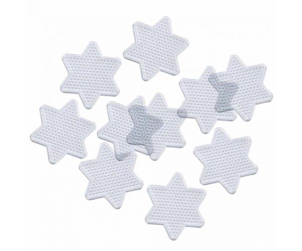 PlayBox: Csillag alakú alaplap csomag 5mm-es MIDI vasalható gyöngyökhöz 10cm 10db-os szett