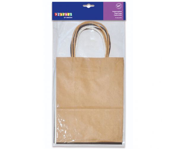 PlayBox: Set de pungi de hârtie în diverse culori, 6 bucăți, 19x24,5x10cm