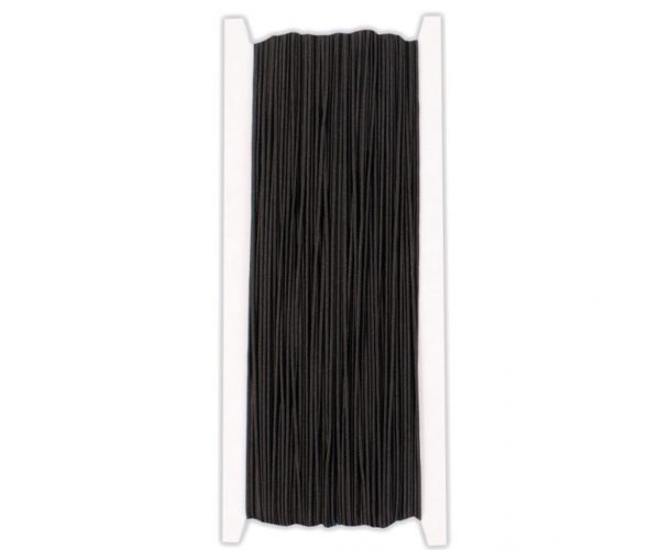 PlayBox: Sfoară elastică neagră, bobină de 50 de metri cu grosimea de 1mm.