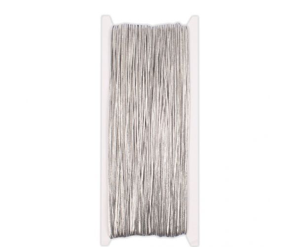 PlayBox: Șnur elastic argintiu de 50 de metri cu grosimea de 1mm.