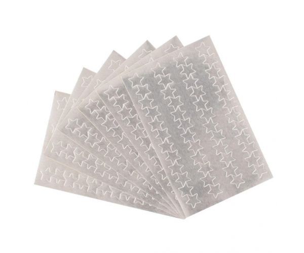 PlayBox: Stele argintii autoadezive, 288 bucăți, 13mm