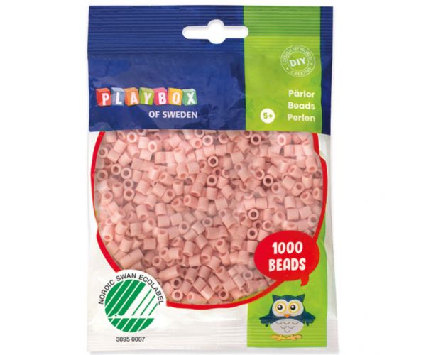 PlayBox: mărgele MIDI de călcat, 5mm, 1000 bucăți, în culoare bej deschis.