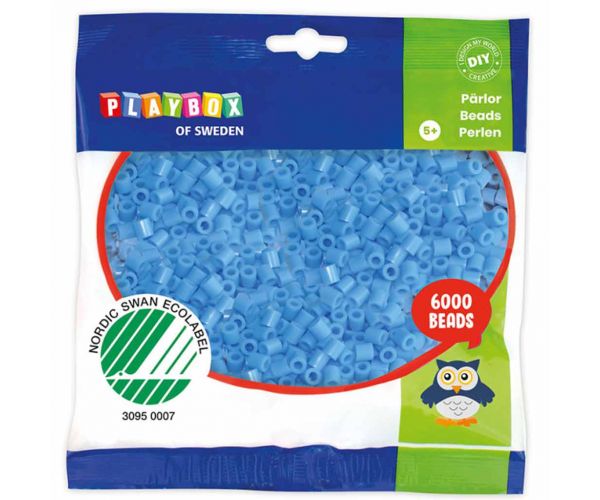 PlayBox: 5mm-es MIDI vasalható gyöngy világoskék színben 6000db-os csomag