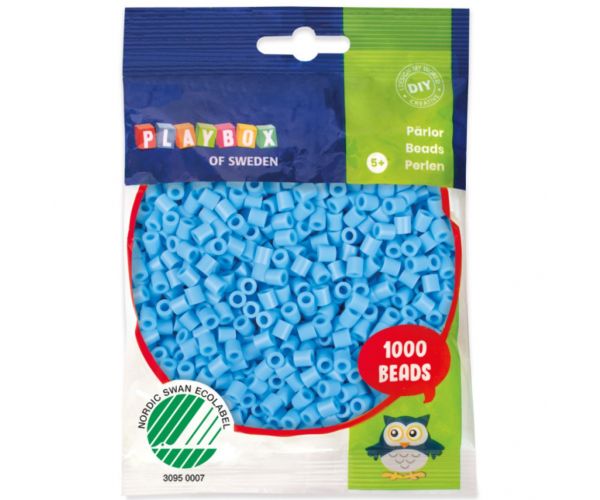 PlayBox: mărgele MIDI de călcat, de 5mm, 1000 bucăți, în culoare albastru deschis.