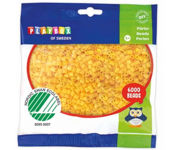 PlayBox: mărgele MIDI de călcat, de 5mm, în culoare galbenă, pachet de 6000 bucăți.
