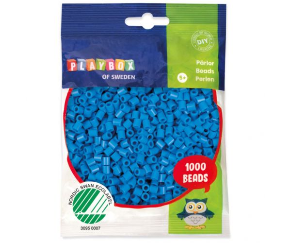 PlayBox: mărgele albastre MIDI de 5mm, termoadezive, 1000 bucăți