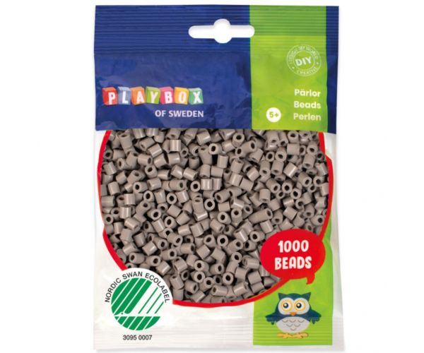 PlayBox: mărgele de călcat MIDI de 5mm, 1000 bucăți, culoare gri.