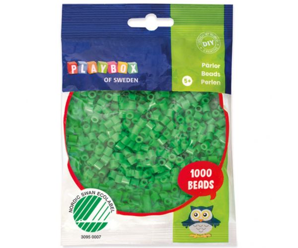 PlayBox: mărgele verzi MIDI de 5mm, termoadezive, 1000 buc.