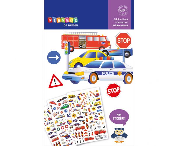 PlayBox: pachet de autocolante pentru vehicule, 3 ani, 570 buc.