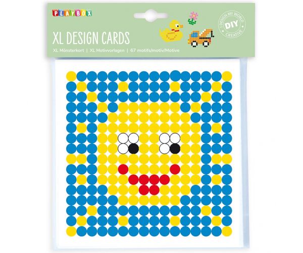 PlayBox: set XL de cartonașe cu modele pentru mărgele de călcat, 67 piese