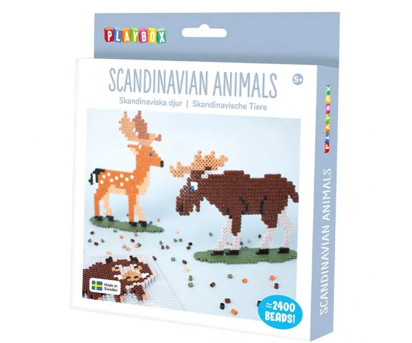 PlayBox: set de 2400 mărgele termocolante MIDI de 5 mm - Animale de pădure