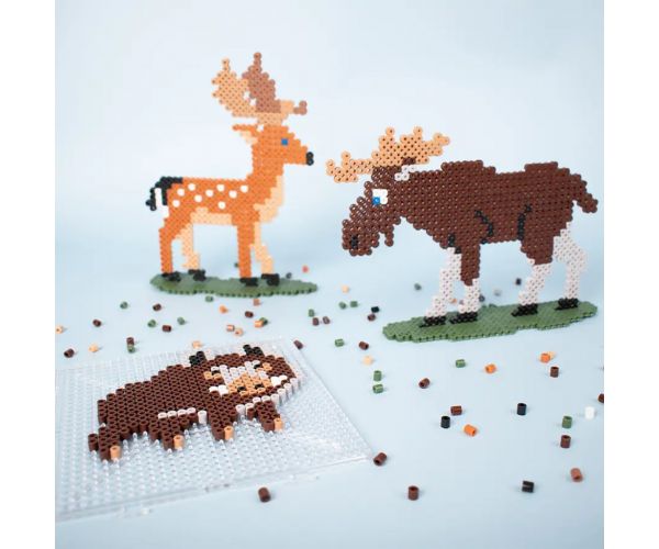 PlayBox: set de 2400 mărgele termocolante MIDI de 5 mm - Animale de pădure