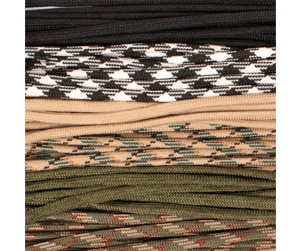 Playbox: Set de 6 frânghii de camuflaj de 2,4 mm pentru noduri – 6 x 2,6 m