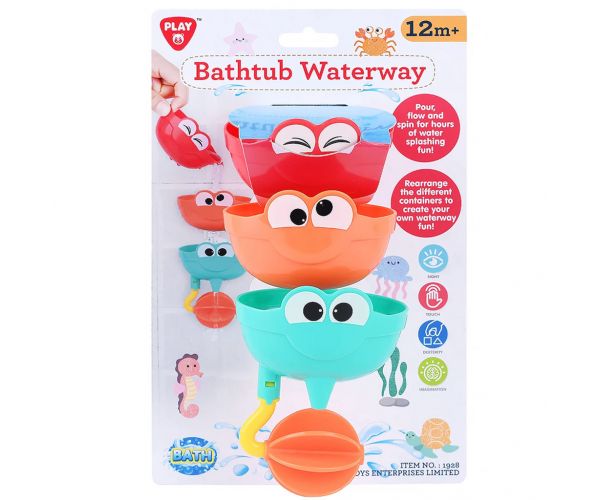 Playgo: Set de 3 jucării de baie cu fețe haioase