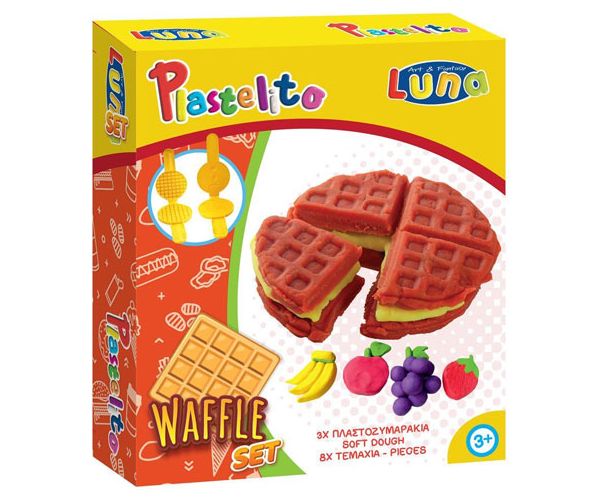 Plastelito Waffle Gofri set plastilină cu forme