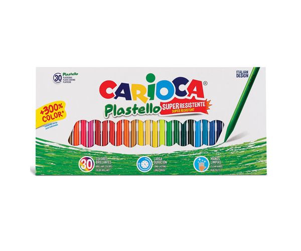 Plastello zsírkréta 30 db-os szett - Carioca