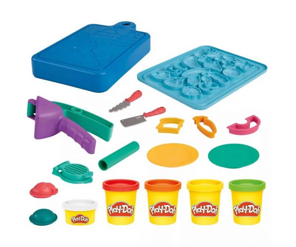 Play-Doh: Little Chef gyurmaszett 5 tégely gyurmával és kiegészítőkkel 255g - Hasbro