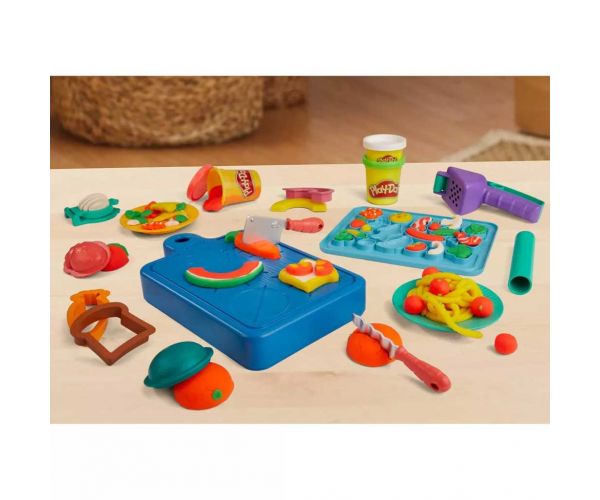 Play-Doh: Little Chef gyurmaszett 5 tégely gyurmával és kiegészítőkkel 255g - Hasbro