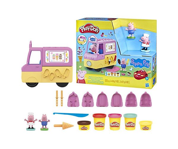 Play-Doh: Peppa Malac fagylalt készítő szett kiegészítőkkel 227g - Hasbro