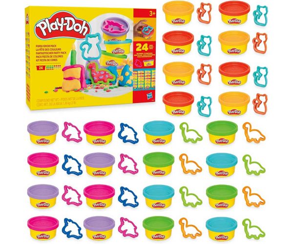 Play-Doh: Set de joc pentru petrecere cu 24 de plastiline și accesorii - Hasbro