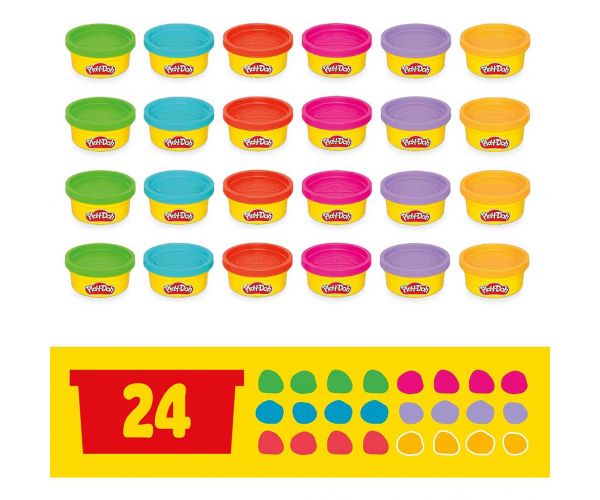 Play-Doh: Set de joc pentru petrecere cu 24 de plastiline și accesorii - Hasbro