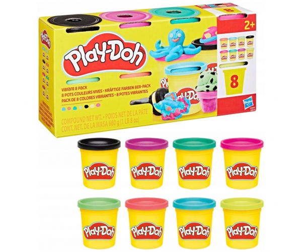 Play-Doh: Set de plastilină cu 8 cutii, 680g - Hasbro