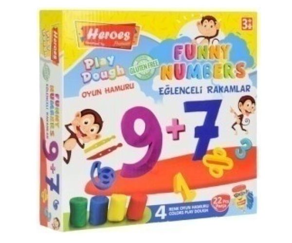 Play-Dough: Heroes Numere Haioase set plastilină 22 bucăți