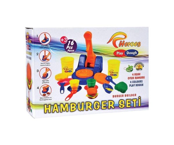 Play-Dough: Hamburgerkészítő gyurmaszett