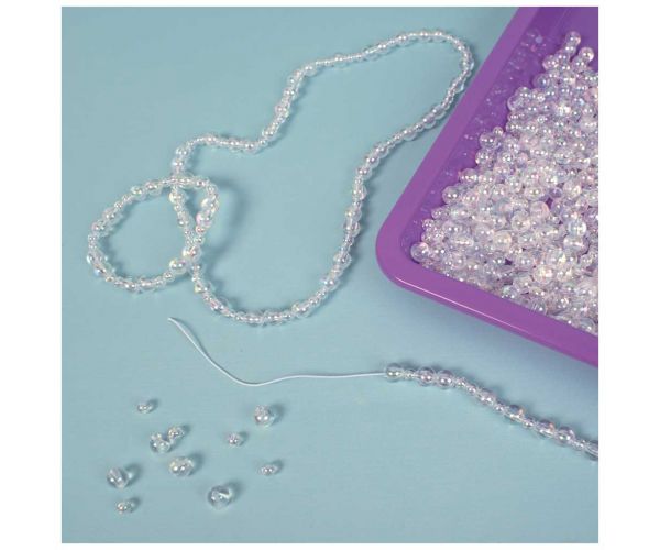 PlayBox: Mărgele strălucitoare de înșirat 5-8 mm 1000 buc.