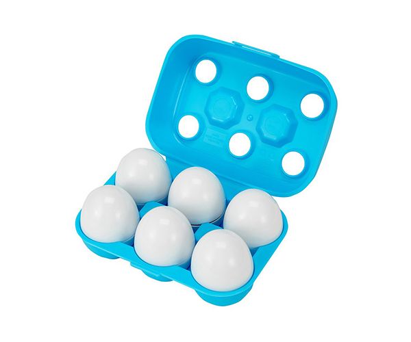 Playgo: Szivárvány formaválogató tojások tojástartóban