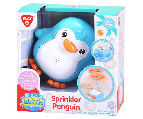 Playgo: pinguin culoarea albastră jucărie pentru baie - stropește
