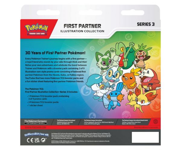 Pokémon TCG First Partners Illustration Collection – Seria 3 pachet de colecție