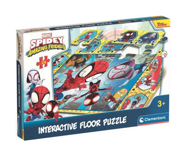 Póki și prietenii săi minunați - puzzle interactiv de podea, 24 de piese - Clementoni