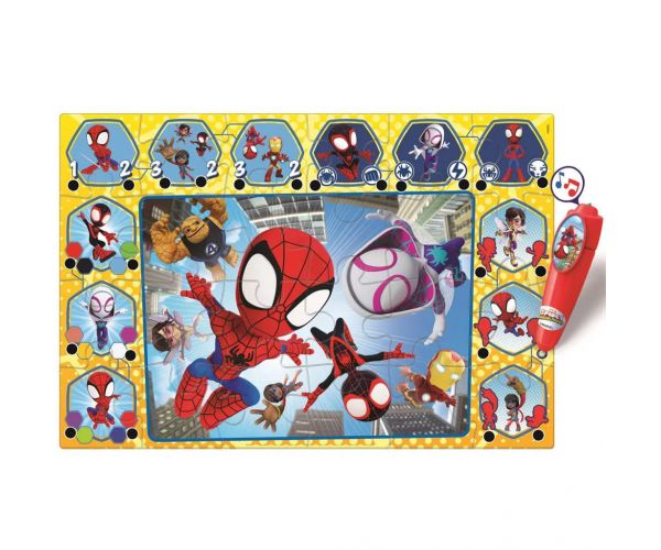 Póki și prietenii săi minunați - puzzle interactiv de podea, 24 de piese - Clementoni