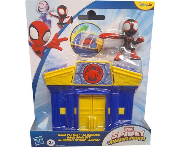 Póki și prietenii săi minunați: set de joacă cu bancă și figurină Miles Morales - Hasbro