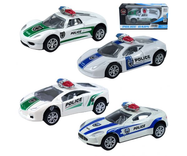 Police Cars: Set de mașini de poliție din metal în diferite variante 1/50 1db