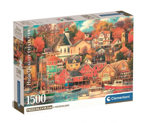 Port cu puzzle HQC de 1500 piese, 84,5x59,5cm - Clementoni