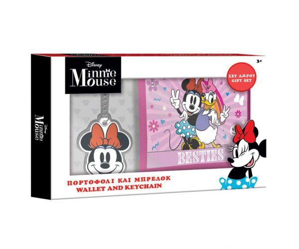 Minnie egér pénztárca kulcstartóval ajándékcsomag