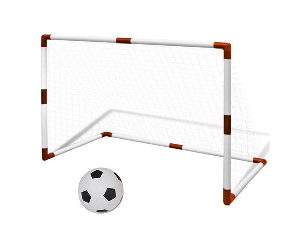 Poartă de fotbal set cu plasă, minge și pompă 97x64x34cm