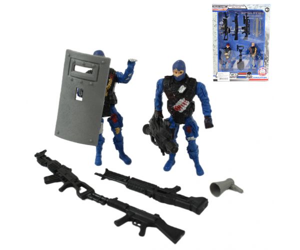 Police Pioneer: Set de poliție cu figurine și arme în două versiuni