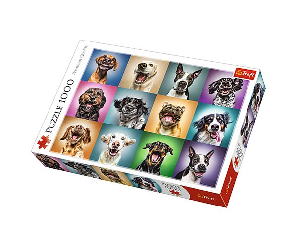 Vicces kutya portrék 1000 db-os Puzzle - Trefl