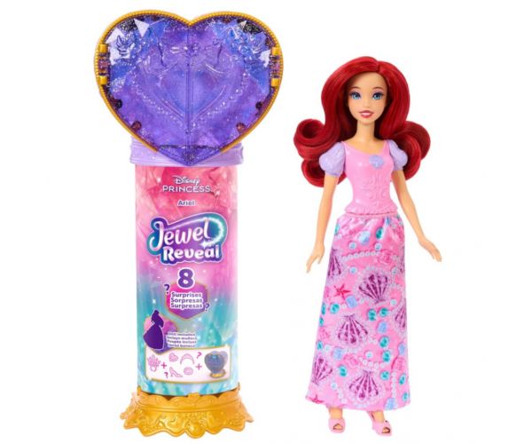 Prințese Disney: Păpușă surpriză din inimă - Ariel - Mattel
