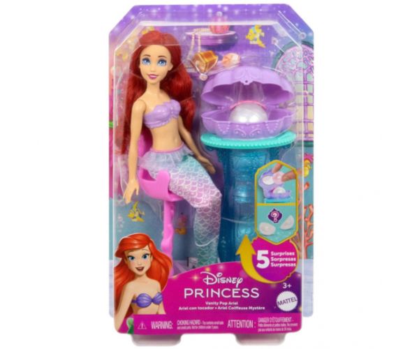 Prințesele Disney: Set surpriză cu păpușa Ariel Magia Perlelor - Mattel
