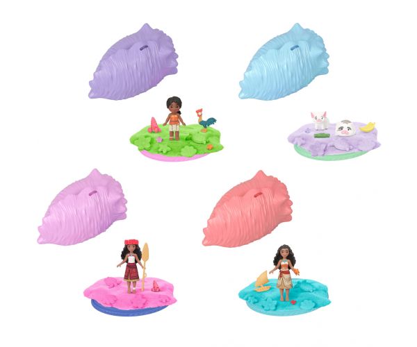 Prințesele Disney: Vaiana – mini-surpriză cu figurină și insulă de nisip - Mattel