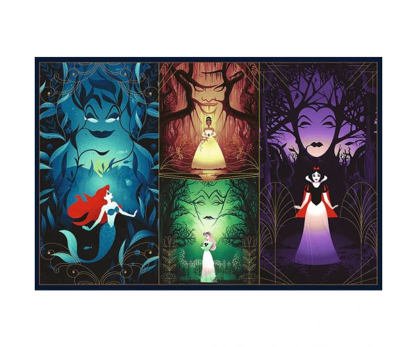 Prințesele fermecătoare Disney, puzzle Trefl 2x200 piese