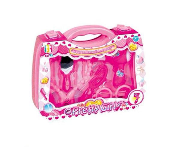 Pretty Girl pink szépségszett hordozható bőröndben szemüveggel és kiegészítőkkel