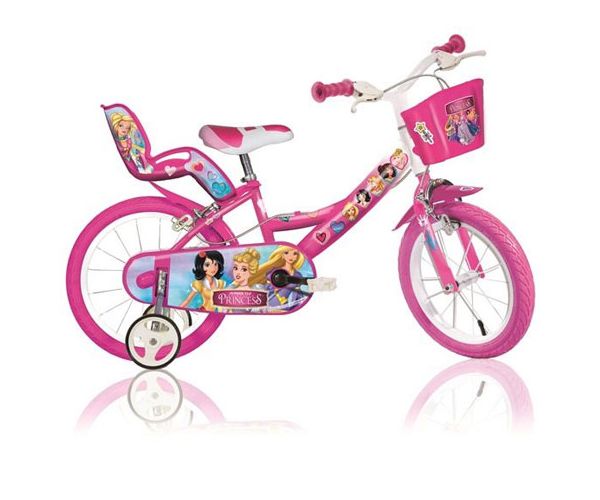Princess rózsaszín gyerek bicikli 14-es méretben - Dino Bikes kerékpár